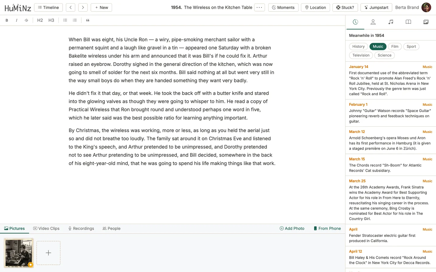 Meanwhile in Huminz listing the music of the year a chapter describes